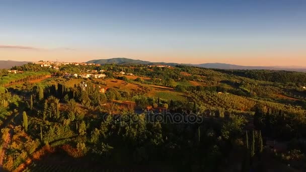 Imagens de drones aéreos - sobrevoando colinas 2 — Vídeo de Stock