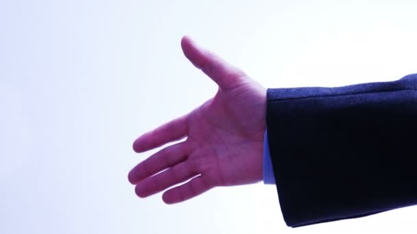 Poignée de main des partenaires commerciaux - hommes et femmes - 4 k — Video
