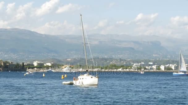 Yachts in the Mediterranean Sea - 4 K — Stock Video