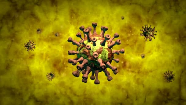 Coronavirus - Virus - Covid-19 - 2019 ncov - Viren unter der Lupe — Stockvideo