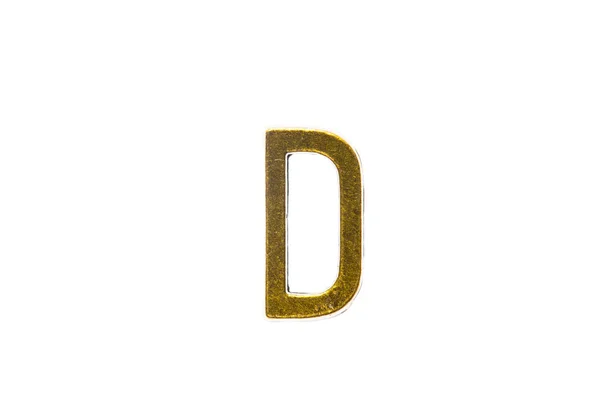 Carta de oro "D " — Foto de Stock