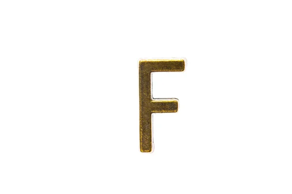 Carta de oro "F " — Foto de Stock