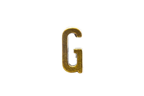 Guld bokstaven "G" — Stockfoto