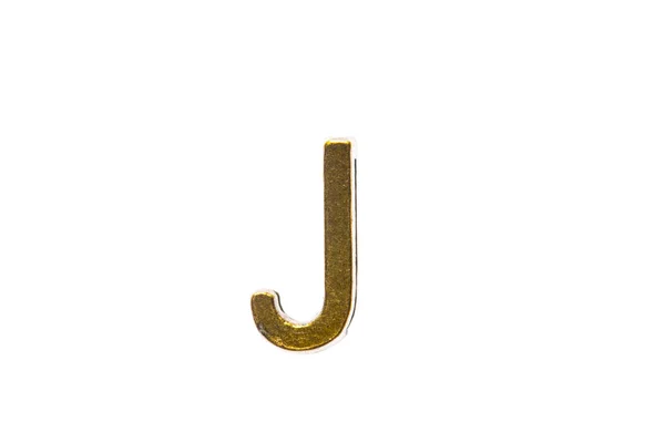 Guld bokstaven "J" — Stockfoto