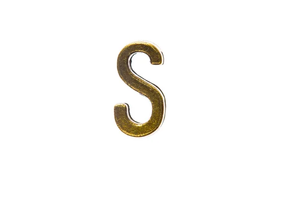 Carta de ouro "S " — Fotografia de Stock