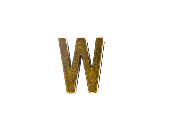 Zlaté písmeno "W" — Stock fotografie