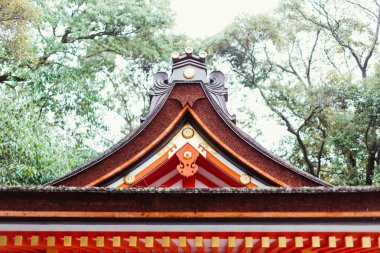 Japon Kızıl tapınak Kyoto Sonbahar sezonu - Fushimi Inari Taisha Tapınak.