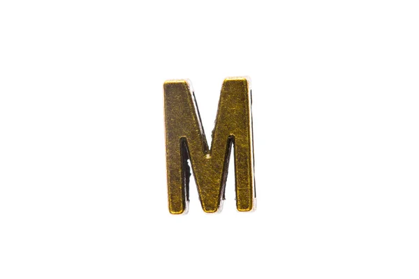 Zlaté písmeno "M" — Stock fotografie