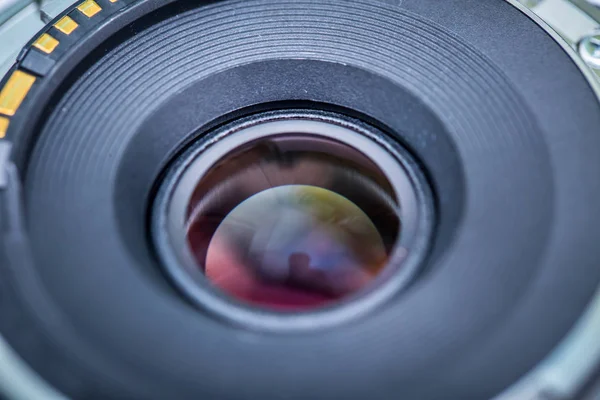 closeup glass camera lens
