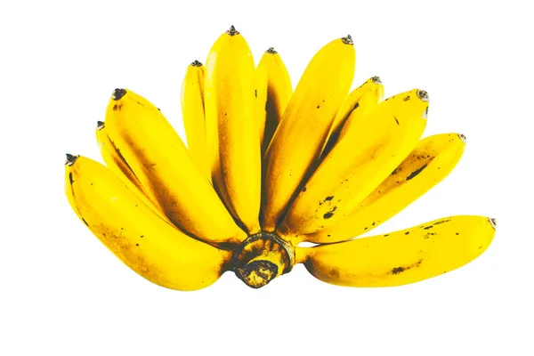 Pisang kuning di atas putih . — Stok Foto