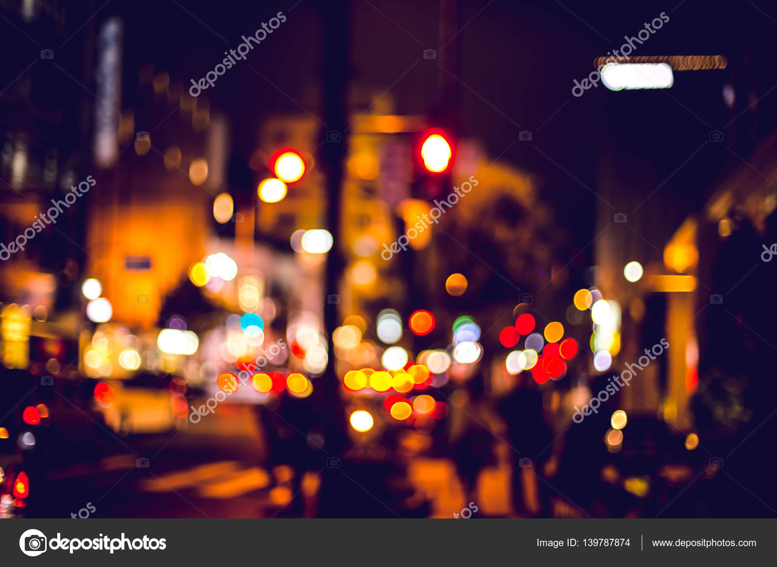 Japan city night road blur bokeh background. Stock Photo by ©coffeekai  139787874