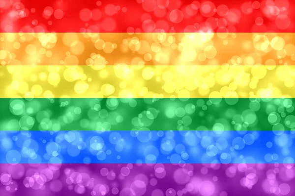 LGBT color blur bokeh, Rainbow colorful abstract graphic for background — Stock Photo, Image