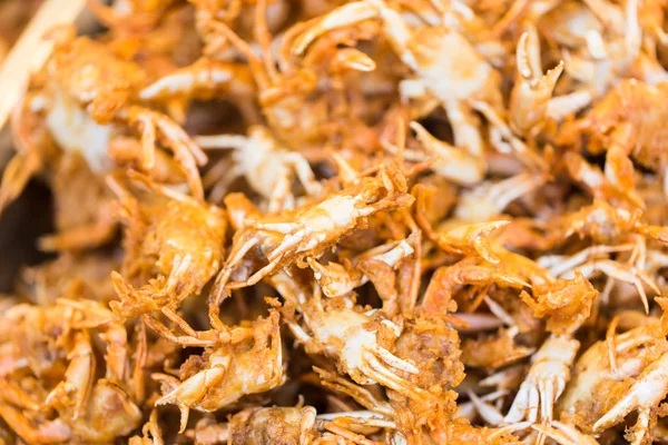 Source of calcium, baby crab seafood deep fried snack to eat — Stock Photo, Image