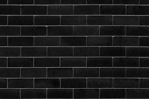 Černá barva čistá cihlová zeď pro pozadí. — Stock fotografie