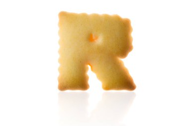 Beyaz yolu ile izole mektup Z kurabiye bisküvi İngilizce sermaye yazı tipi.