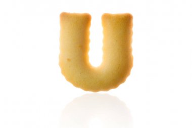 Beyaz yolu ile izole mektup Z kurabiye bisküvi İngilizce sermaye yazı tipi.