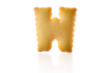 Beyaz yolu ile izole mektup Z kurabiye bisküvi İngilizce sermaye yazı tipi.