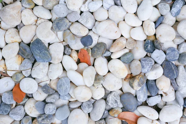 Fundo de pedra redonda, Branco limpo redondo Pebble pedra textura . — Fotografia de Stock