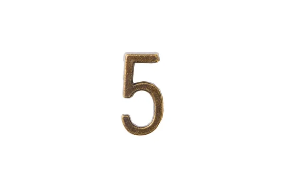 Gold Font Number 1 to 0, Retro style font face or Tipo de fonte — Fotografia de Stock