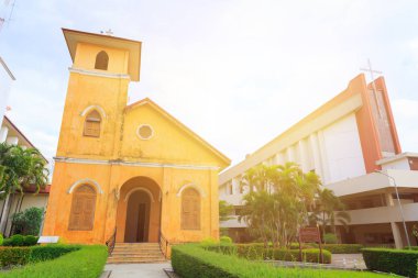 Sarı kilise tarihi site konumu Trang City Tayland seyahat