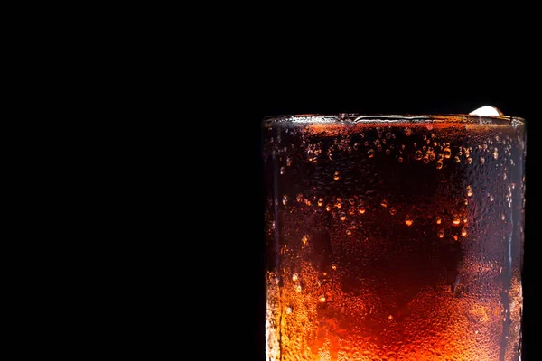 Ice cola on black — Stock Photo, Image