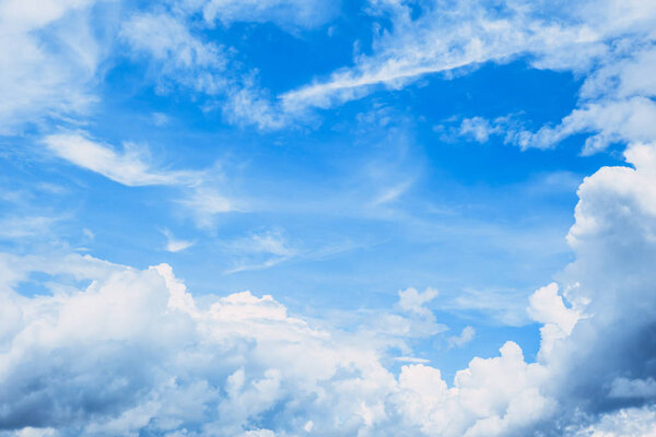 paradise blue sky cloud summer season background.