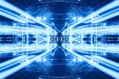 Fütüristik Sci-Fi karmaşık yeni dönem soyut. Merhaba teknoloji Siber uzay, ileri teknoloji kavramı arka plan.