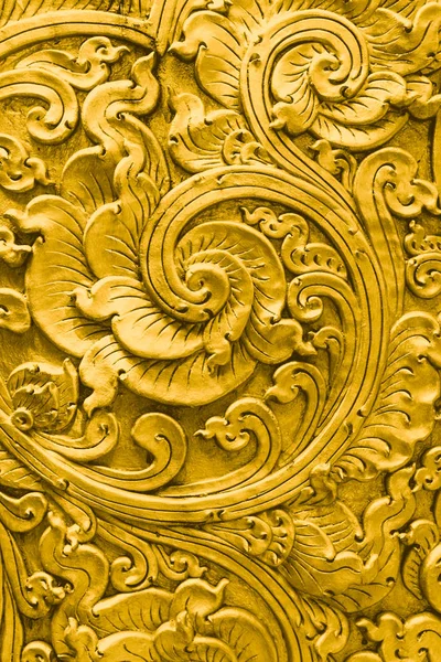 Patrón de oro tailandés artesanía cultura tradicional bellas artes decoración en templo . —  Fotos de Stock