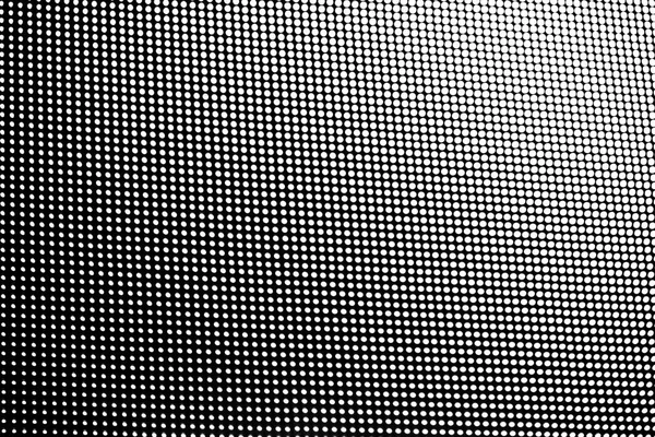 White dot pattern fade size gradient row on black background. — Stock Photo, Image