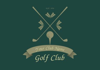 golf kulübü iş lüks marka logo vektör tasarımı