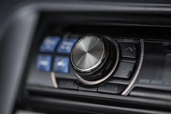 Auto audio volume controleknop. — Stockfoto