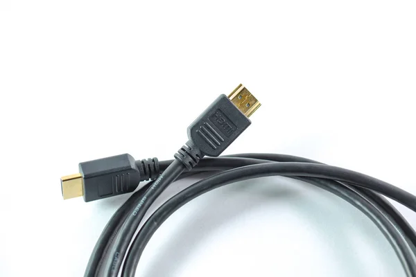 Hdmi cable for digital video audio signal entertainment. — Stock Photo, Image