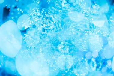 Blue Ice serin kış bulanıklık Bokeh soyut arka planı için.