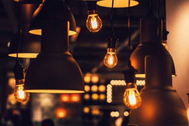 Tungsten lamba ampul dekorasyon eski vintage modern ev asılı retro endüstriyel loft tarzı.