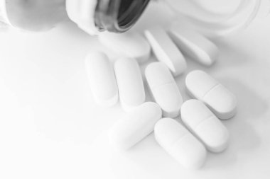 tıbbi geçmişi için beyaz hap iyi temizleyin eczane ilaç tablet