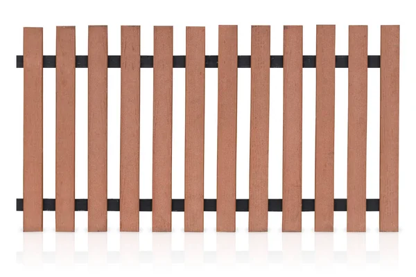 Дерев'яний паркан, вирізаний на білому — стокове фото