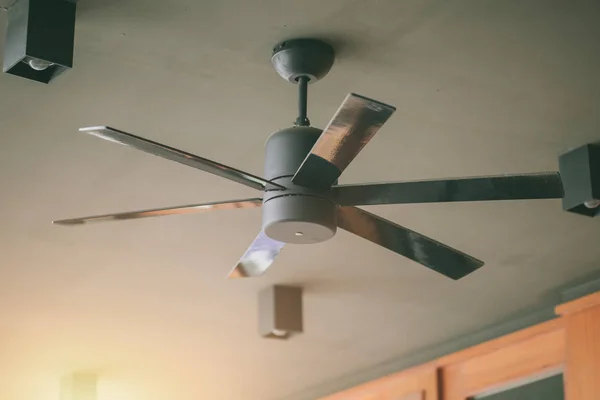 Ceiling fan in hot day cooling — Stock Photo, Image