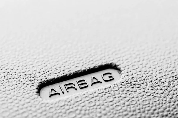 Airbag signe de sécurité dans le chariot moderne — Photo
