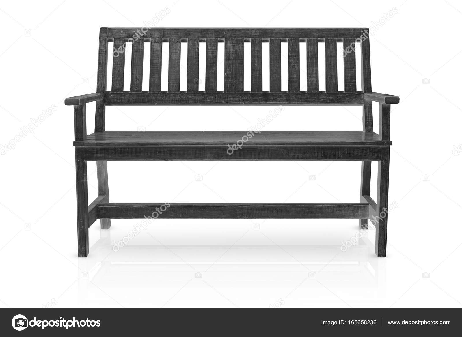 Beste Zwarte houten bankje of lange fauteuil — Stockfoto © coffeekai HB-18