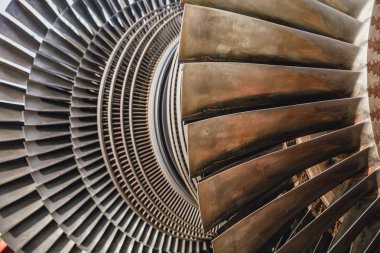 buhar türbini metal blade kullanımda güç istasyonu veya jet motoru