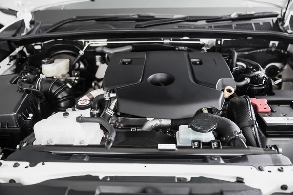 Motor del coche limpio nuevo primer plano — Foto de Stock