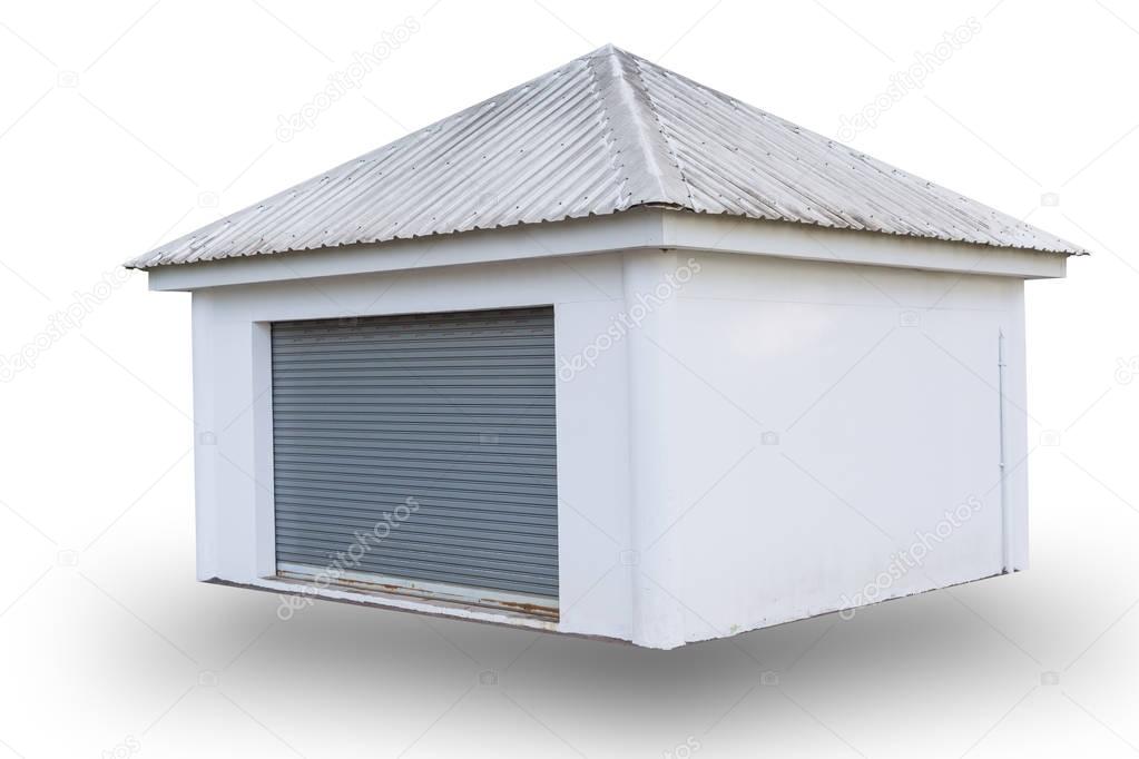 storage space house for rent isolated on white with clipping path