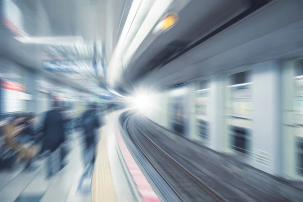 Blur Metro Movimiento Estación Tren Subterráneo Para Los Empresarios Concepto —  Fotos de Stock