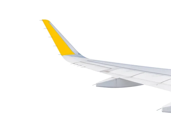 Flygplan Wing Isolerad Vit — Stockfoto