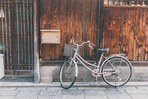 Retro Fahrradabstellplatz Japanischer Vintage Farbe — Stockfoto