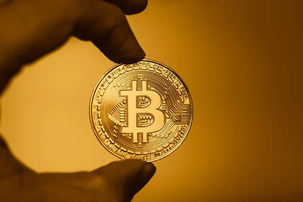 Altın Bitcoin Cryptocurrency Dönemi Dijital Para Kavramı — Stok fotoğraf