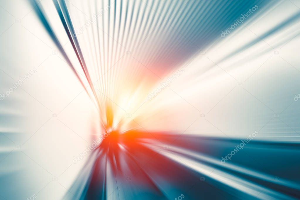 Blur motion fast moving business perform concept abstract for background