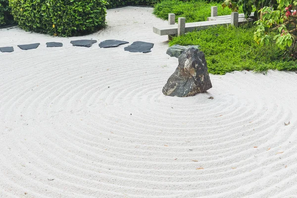 Giardino Zen Stile Giapponese Pietra Giardino Modo Pace — Foto Stock