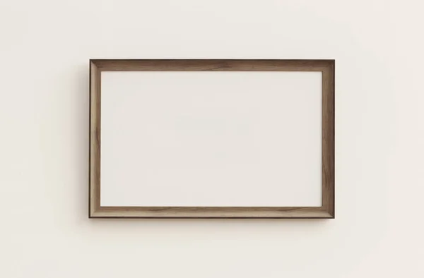 Wooden Blank Photo Frame Hang Wall — Stock Photo, Image