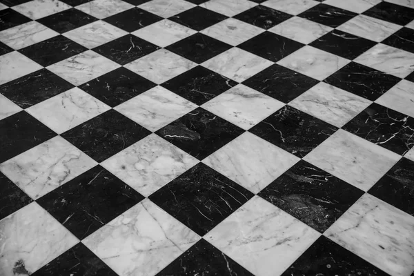 Шахматная Плитка Мраморный Пол — стоковое фото